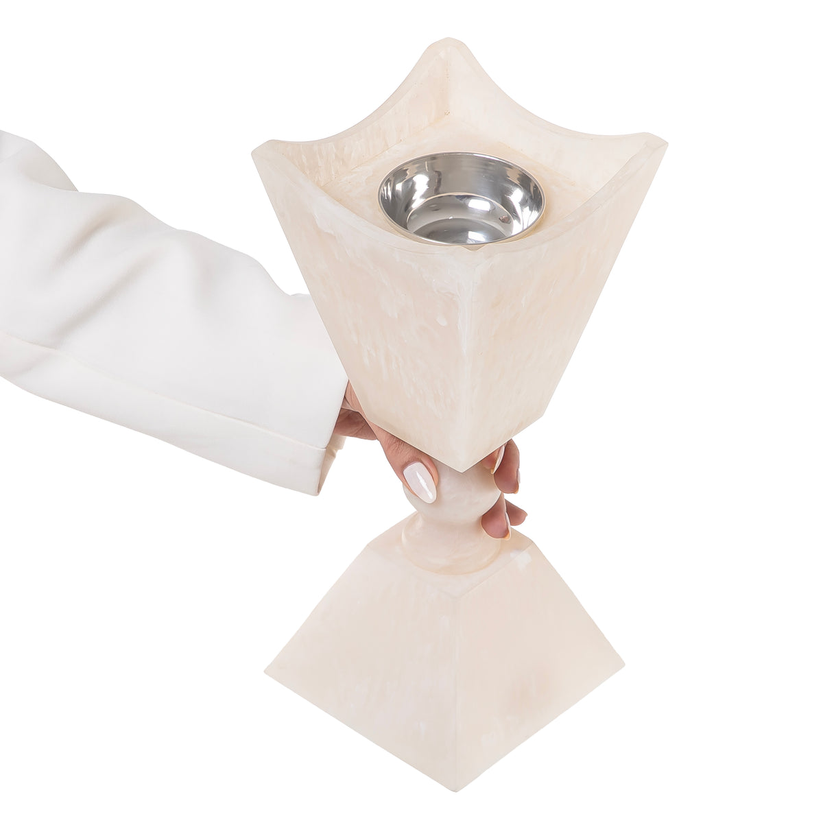 Elegant white resin incense Mabkhar - large