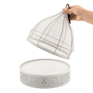 Linen cover with Arabian metal base - CASCADES