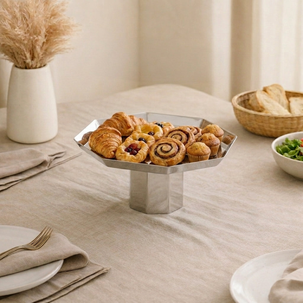Shiny Polish Stand Dish with Base
