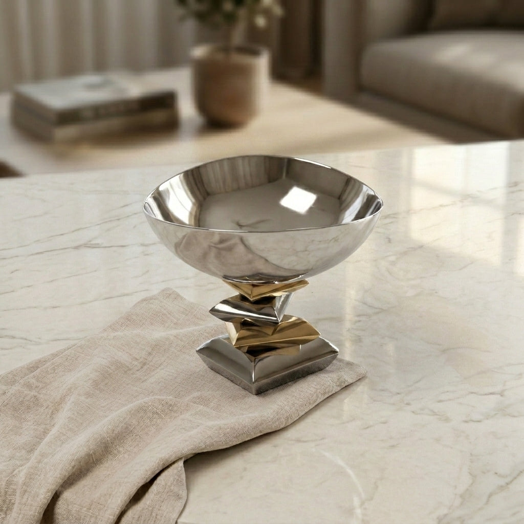 Metal Nut Bowl – Black & Gold
