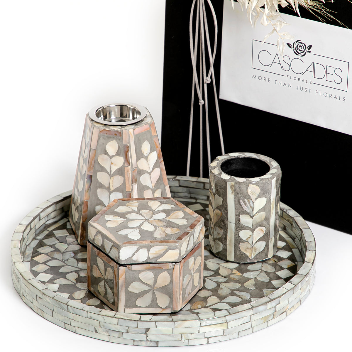 Set of mother of pearl mabkhar with gift box