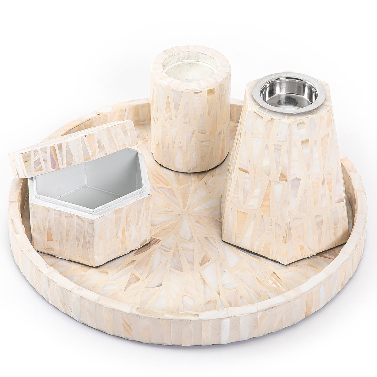 Set of mother of pearl mabkhar