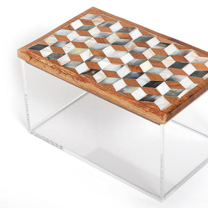 Acrylic box with wooden cover - CASCADES
