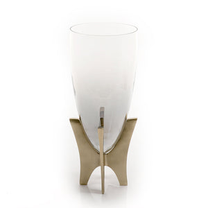 Glass and metal vase large size - CASCADES