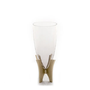 Glass and metal vase small size - CASCADES