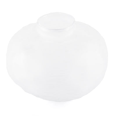 Elegant irregular-shaped white glass vase - medium