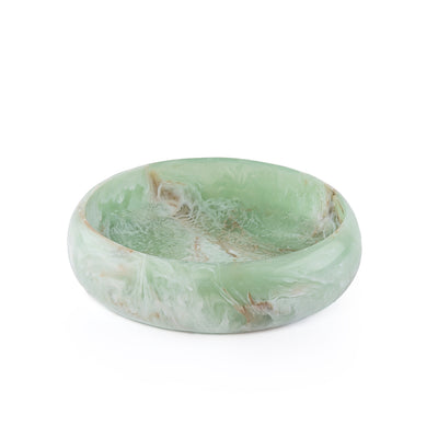 Resin Round Serving Bowl - Green
