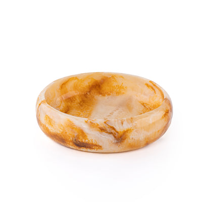 Resin Round Serving Bowl - Amber