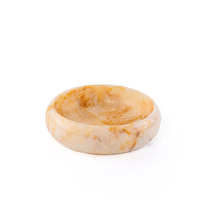 Resin Round Serving Bowl - Amber