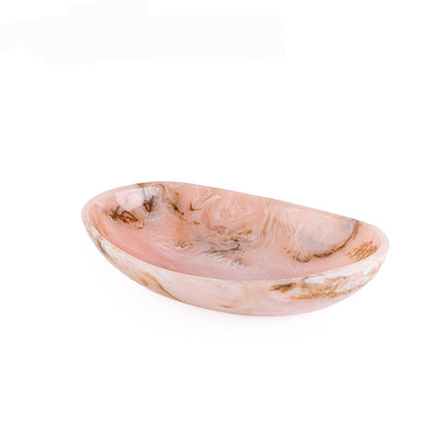 Large Resin Oval Plate - Pink