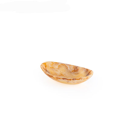 Small Resin Oval Plate - Amber
