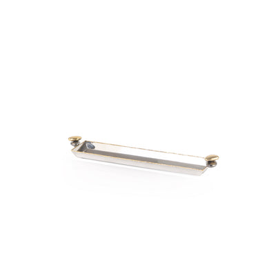 Elegance long stainless steel serving tray - small