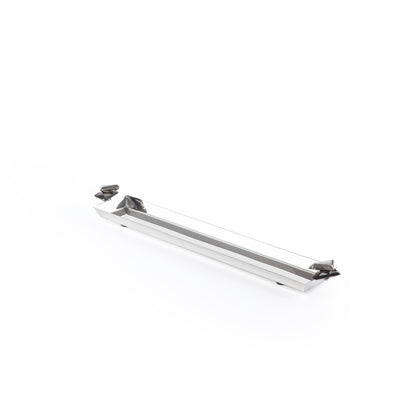 Long Metal Serving Tray Silver & Black - Medium
