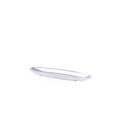 Oval Metal Plate Small - Silver