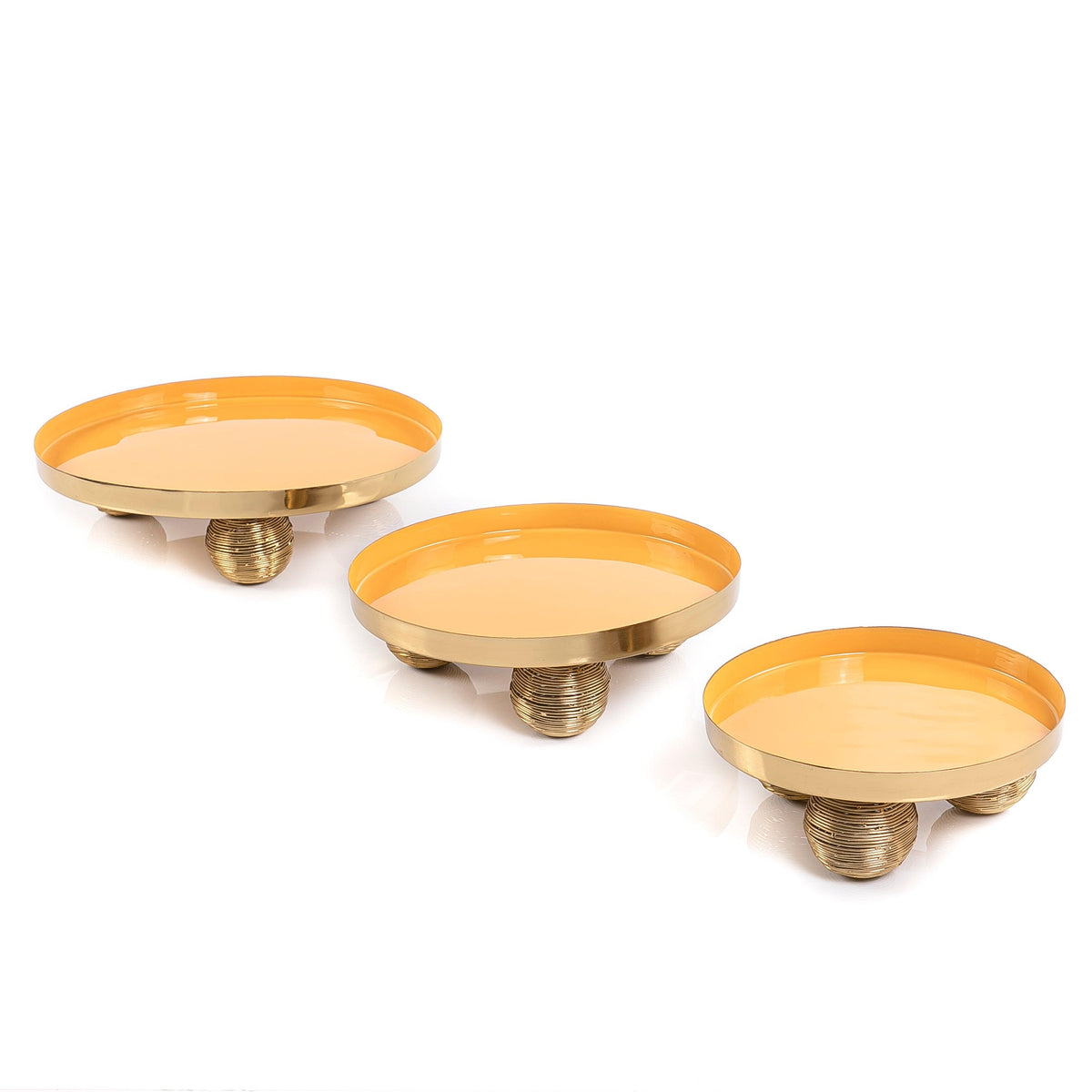 Set of 3 round metal stand - CASCADES
