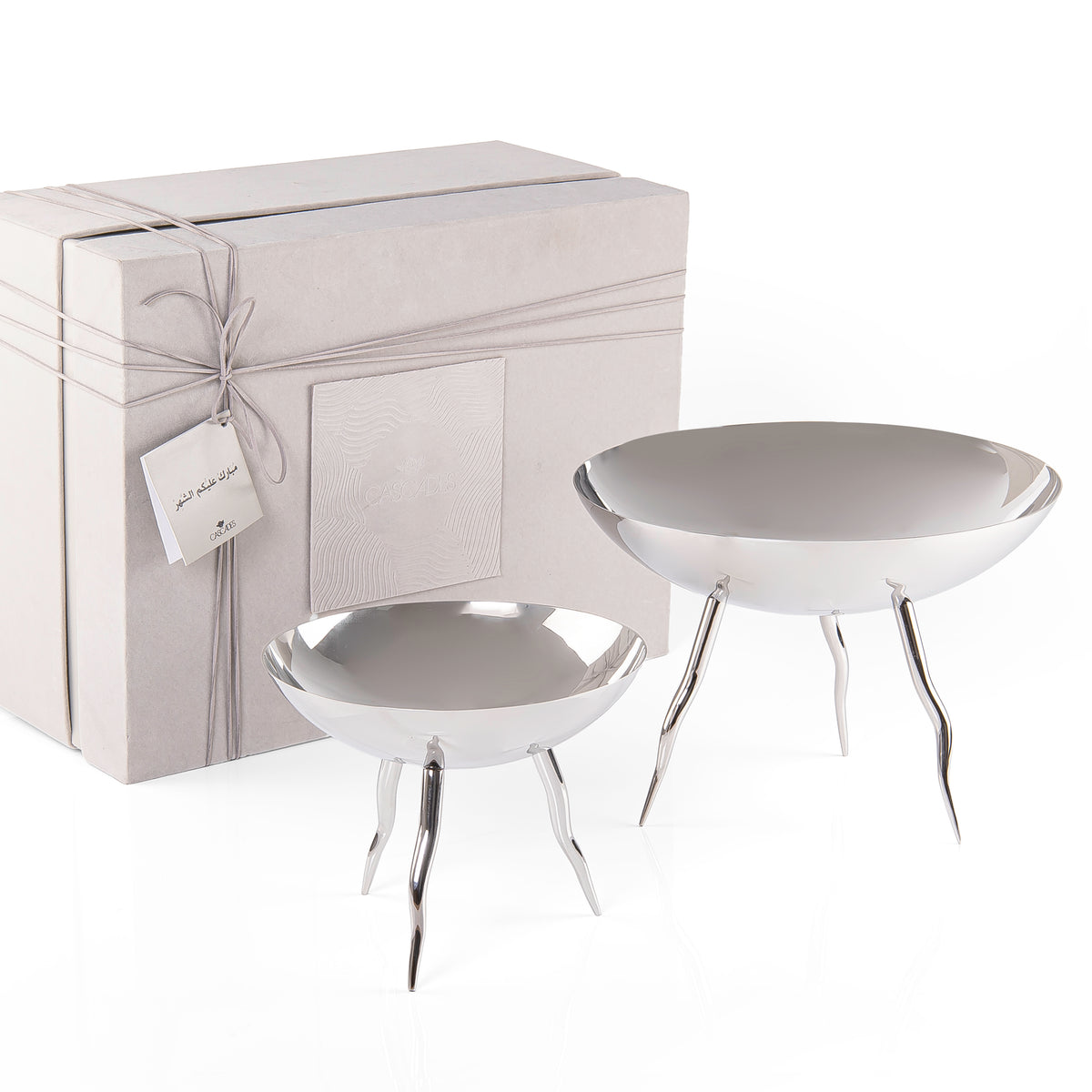 Set of 2 Stainless Steel stand with gift box
