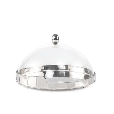 Stainless Steel Cake Stand withAcrylic Cover - Medium