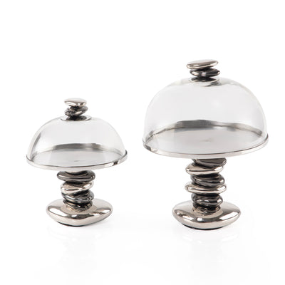 Set of 2 metal cup cake holder with gift box