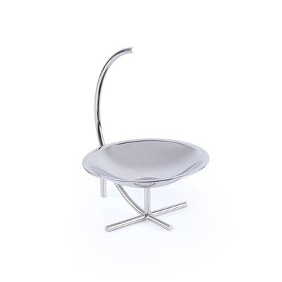 Small Circular Metal Stand - Silver