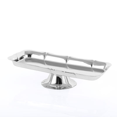 Rectangular silver metal stand
