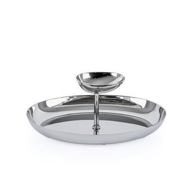 Shiny Polish 2-Tires Tray with bowl