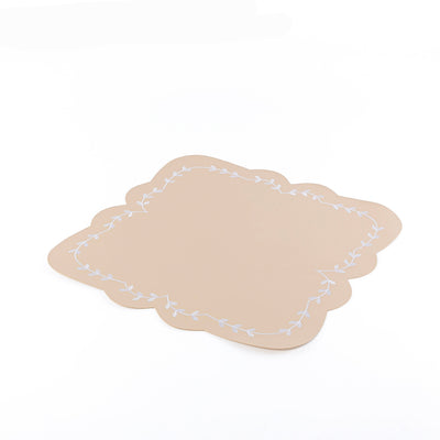 leather dining Placemat- beige