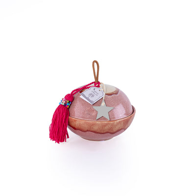 Ceramic Gergean Box With Cover - Dark Pink