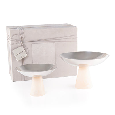 Set of 2 stainless steel stand resin base with gift box