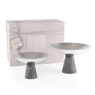 Set of 2 stainless steel stand resin base with gift box