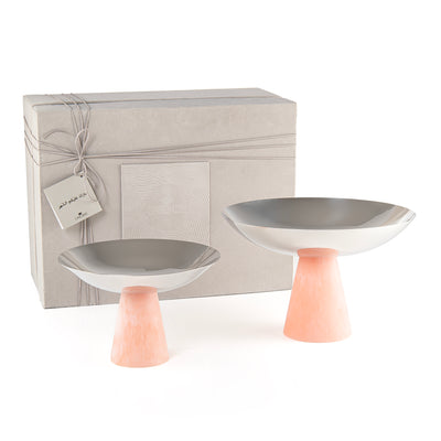 Set of 2 stainless steel stand resin base with gift box