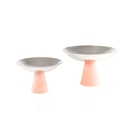 Set of 2 stainless steel stand resin base with gift box