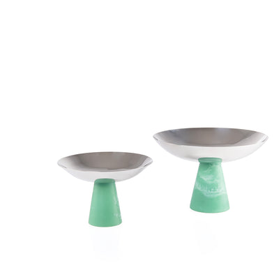 Set of 2 stainless steel stand resin base with gift box