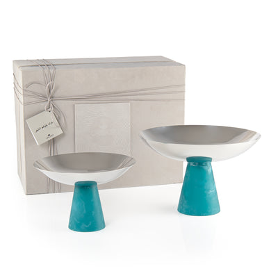 Set of 2 stainless steel stand resin base with gift box