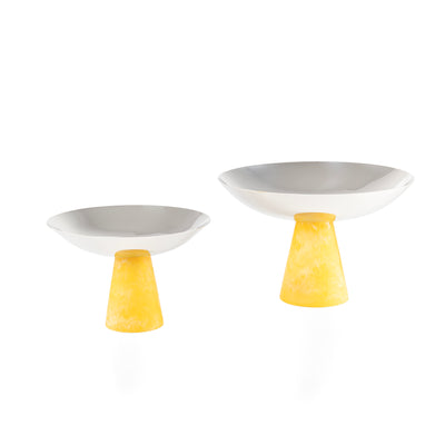 Set of 2 stainless steel stand resin base with gift box