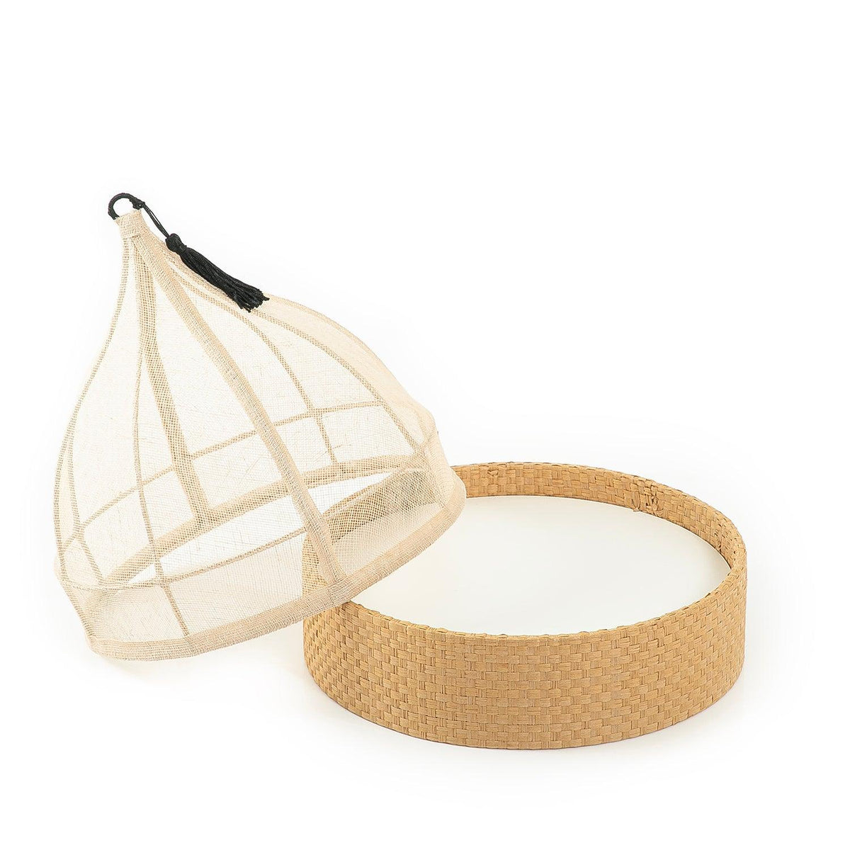 Linen cover with rattan base - CASCADES