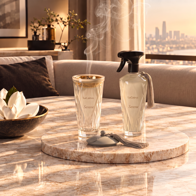 مجموعة لا سيرفا Serene - مبخرة مع  معطر جو وأقمشة