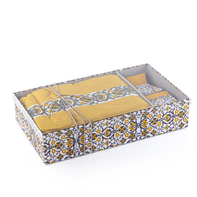 Prayer set box with acrylic cover - yellow