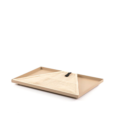 Foldable rattan cover with metal tray - CASCADES