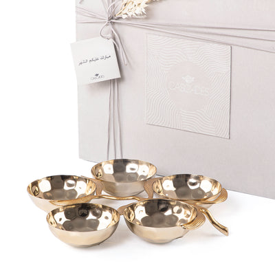 Gold multi Metal Bowl With Gift Box