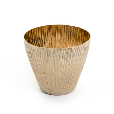Gold round Metal Pot