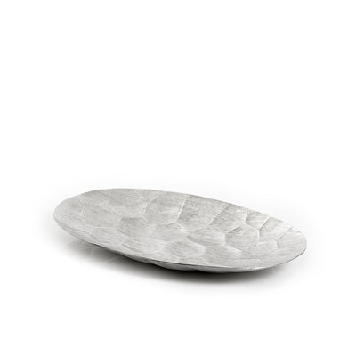 Silver Oval Metal plate
