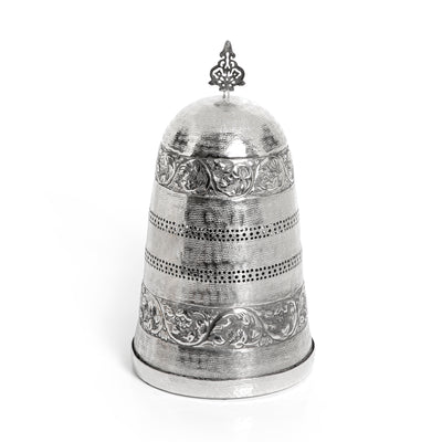 Silver Metal Morrocan Plate With Cover