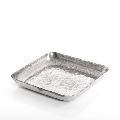 Silver square metal plate