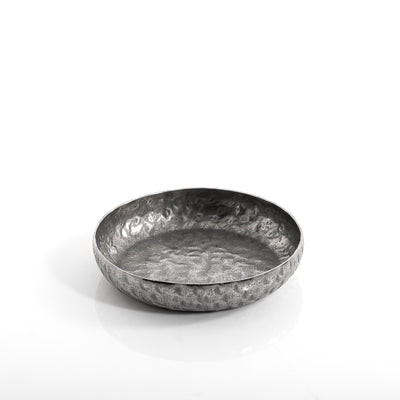 Silver round metal plate