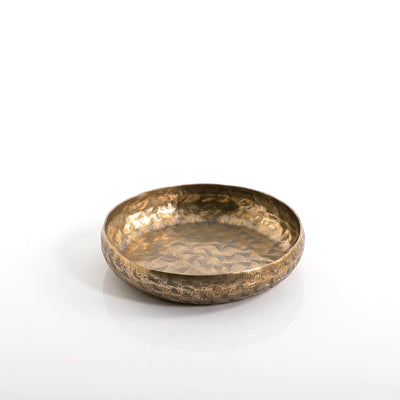 Golden round metal plate