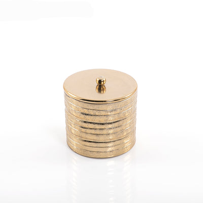 Metal jar with lid