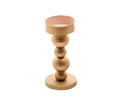Beige Wooden Candle Holder