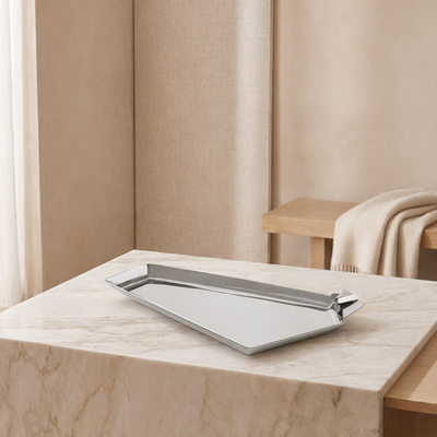 Metal Tray Silver & Black - Small