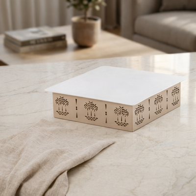 Beige Square Ceramic plate - Small