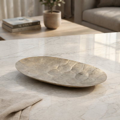 Gold Oval Metal plate